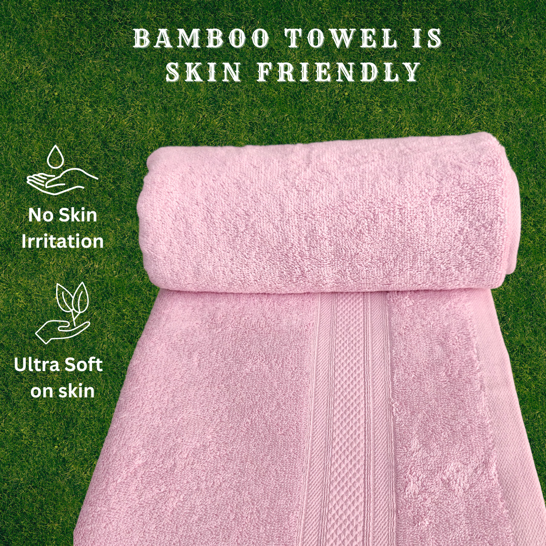 pink bath towel