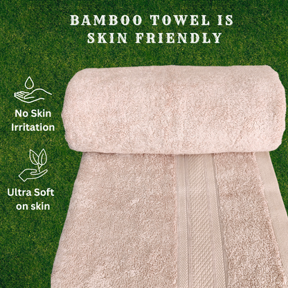 beige bath towel
