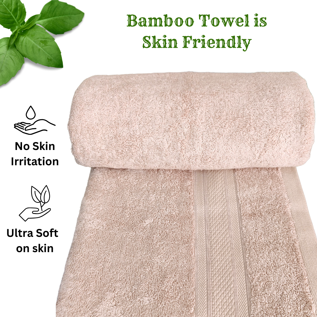 bamboo towel beige color